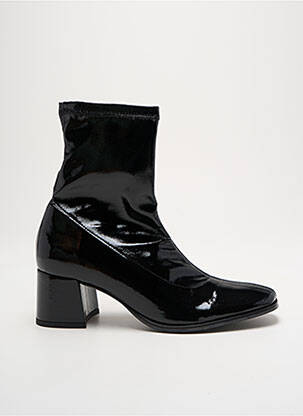 Botine/ghete toc pătrat toc de 4 la 6 cm negru MYMA femeie