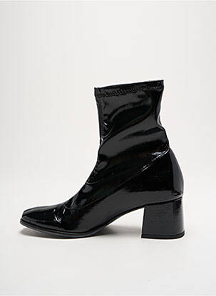 Botine/ghete toc pătrat toc de 4 la 6 cm negru MYMA femeie