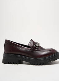 Mocasini țesătură satinată toc de 4 la 6 cm violet REGARD femme