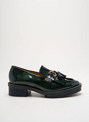 Mocasini material neted toc de 4 la 6 cm verde GADEA femeie