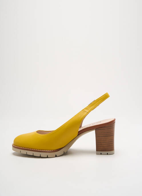 Pantofi cu toc galben GADEA femeie