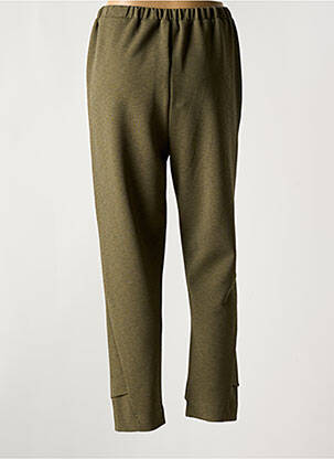 Pantalon drept talie elastică verde FRANCK ANNA femeie