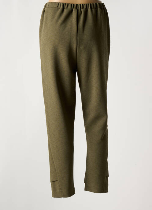 Pantalon drept talie elastică verde FRANCK ANNA femme