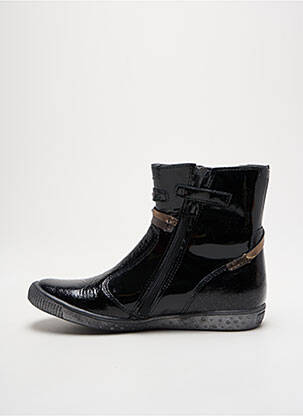 Botine/ghete material neted vârf rotund negru BABYBOTTE fată