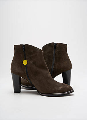 Botine/ghete nubuc toc de 7 la 9 cm verde MYMA femeie
