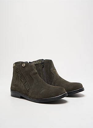 Botine/ghete nubuc toc mic verde INTREPIDES PAR BABYBOTTE fată