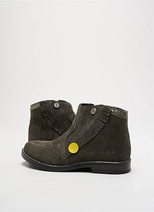 Botine/ghete nubuc toc mic verde INTREPIDES PAR BABYBOTTE fată