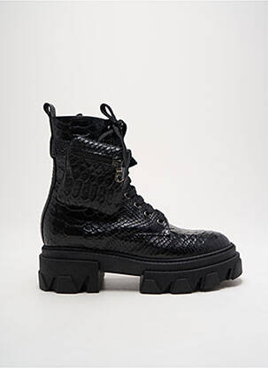 Botine/ghete țesătură satinată toc de 4 la 6 cm negru IMPICCI femeie