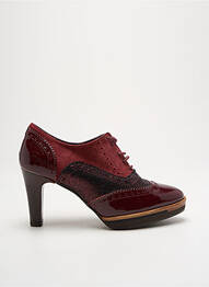 Derby-uri material neted toc de 7 la 9 cm roșu GADEA femme