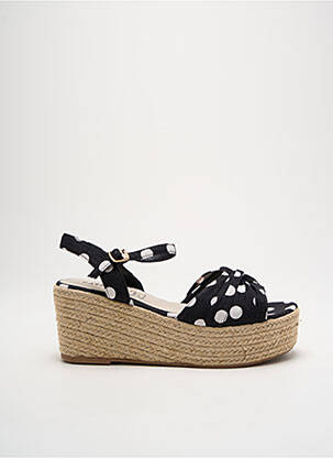 Espadrile închidere cu buclă(e) toc de 4 la 6 cm negru CASSIS COTE D'AZUR femeie