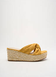 Pantofi de barcă tip de talpă amortizantă toc de 4 la 6 cm galben CASSIS COTE D'AZUR femme