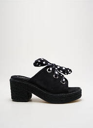 Espadrile închidere cu șireturi toc de 7 la 9 cm negru CASSIS COTE D'AZUR femme