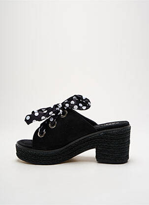 Espadrile închidere cu șireturi toc de 7 la 9 cm negru CASSIS COTE D'AZUR femeie