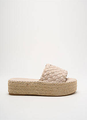 Espadrile platformă toc de 4 la 6 cm bej CASSIS COTE D'AZUR femeie