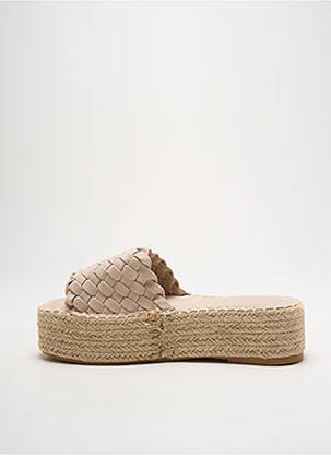 Espadrile platformă toc de 4 la 6 cm bej CASSIS COTE D'AZUR femeie