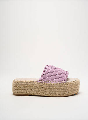Espadrile platformă toc de 4 la 6 cm violet CASSIS COTE D'AZUR femeie