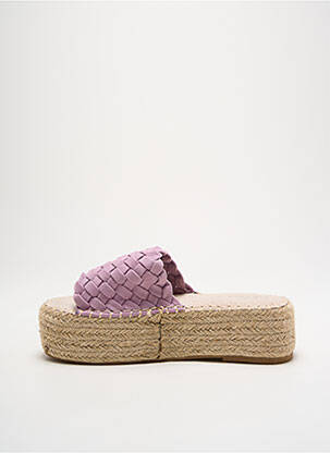 Espadrile platformă toc de 4 la 6 cm violet CASSIS COTE D'AZUR femeie