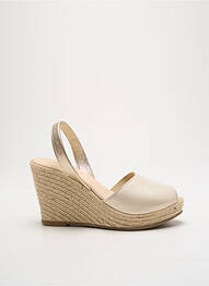 Espadrile țesătură satinată toc de 7 la 9 cm auriu RIA MENORCA femme