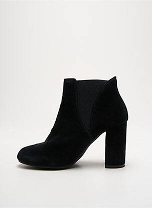 Botine/ghete nubuc toc de 7 la 9 cm negru ILARIO FERUCCI femeie
