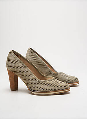 Pantofi cu toc nubuc toc de 7 la 9 cm verde MYMA femeie