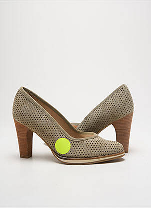 Pantofi cu toc nubuc toc de 7 la 9 cm verde MYMA femeie