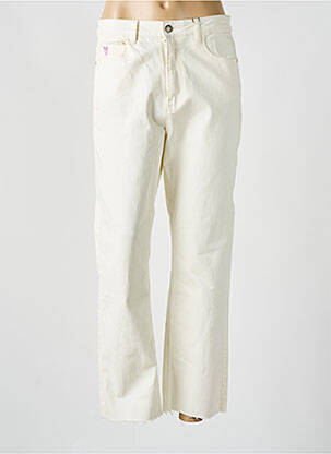 Blugi cu croială dreaptă alb DESIGUAL femeie