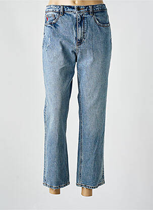 Pantalon 7/8 talie înaltă talie înaltă albastru DESIGUAL femeie
