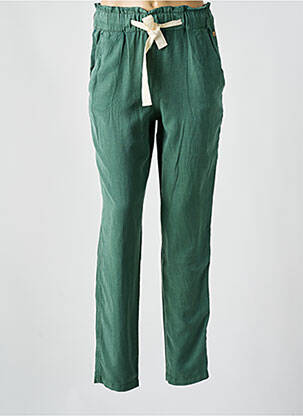 Pantalon drept talie elastică mărime normală verde LOLA ESPELETA femeie