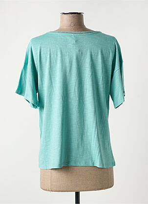 Tricou croială dreaptă mâneci scurte verde LOLA ESPELETA femeie