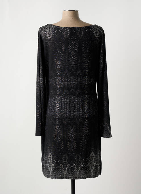 Rochie midi imprimeu fantezie mâneci lungi negru DESIGUAL femme