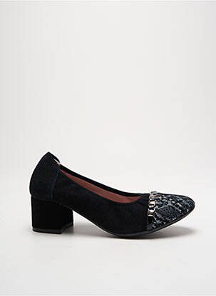 Pantofi cu toc nubuc toc de 4 la 6 cm negru SABRINAS femeie