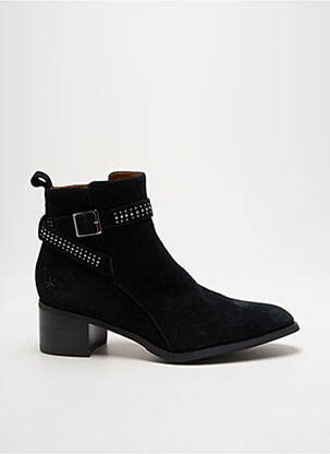 Botine/ghete nubuc toc de 4 la 6 cm negru MAM'ZELLE femeie