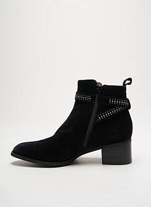 Botine/ghete nubuc toc de 4 la 6 cm negru MAM'ZELLE femeie