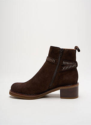 Botine/ghete nubuc toc de 4 la 6 cm maro MAM'ZELLE femeie