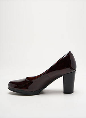 Pantofi cu toc material neted toc de 7 la 9 cm violet KARSTON femeie
