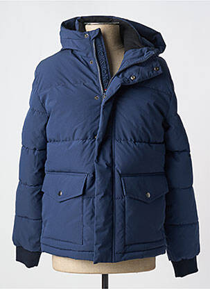Geacă matlasată mâneci lungi cu glugă albastru JACK & JONES bărbat