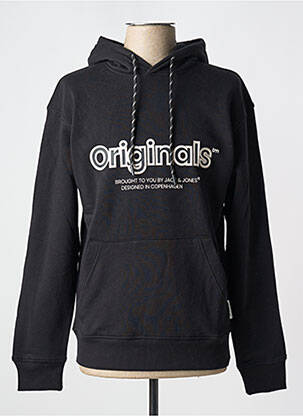 Hanorac cu glugă negru JACK & JONES bărbat