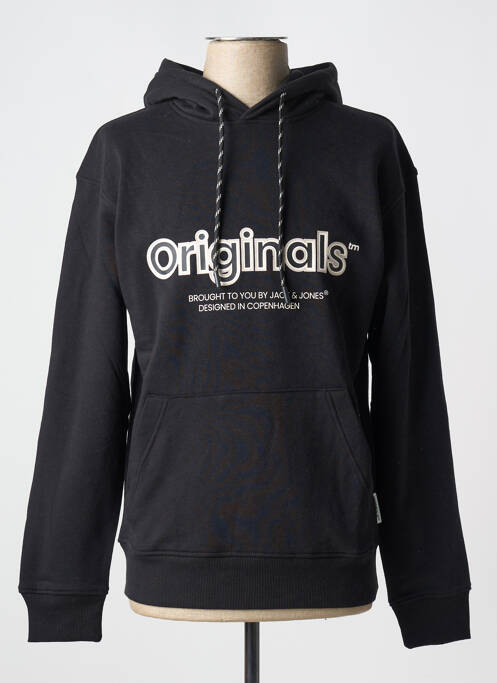 Hanorac cu glugă negru JACK & JONES bărbat