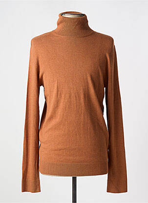 Pulover cu guler înalt maro JACK & JONES bărbat