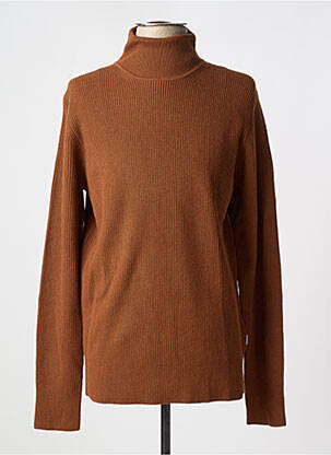 Pulover cu guler înalt maro JACK & JONES bărbat