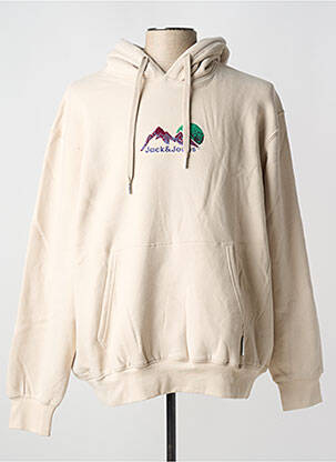 Hanorac cu glugă bej JACK & JONES bărbat