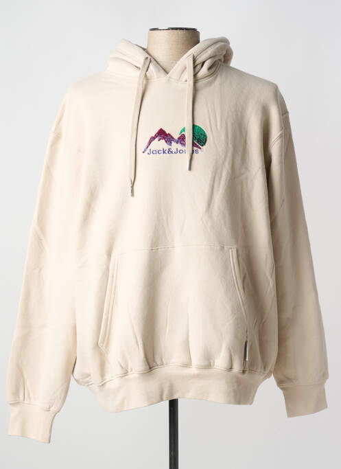 Hanorac cu glugă bej JACK & JONES bărbat