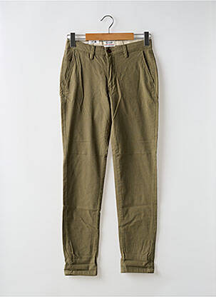 Pantalon chino țesătură melanj talie joasă verde deschis JACK & JONES bărbat