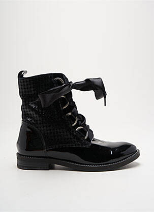 Botine/ghete material neted toc plat până la 3 cm negru MYMA femeie