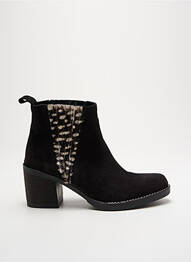 Botine/ghete nubuc toc de 4 la 6 cm negru OTTILIA femme