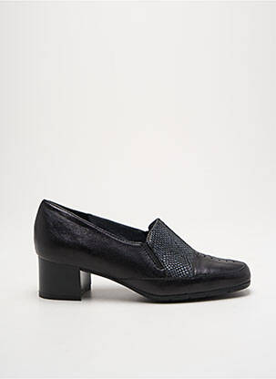 Mocasini material neted toc de 4 la 6 cm negru ARTIKA SOFT femeie