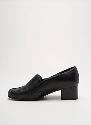 Mocasini material neted toc de 4 la 6 cm negru ARTIKA SOFT femeie