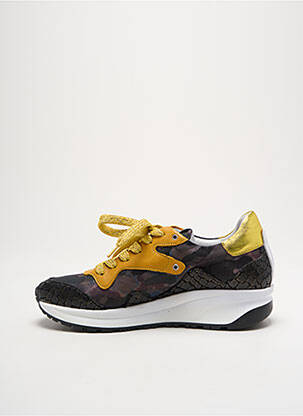 Adidași material neted toc de 4 la 6 cm galben VADDIA femeie