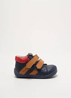 Adidași material neted vârf rotund albastru KICKERS băiat