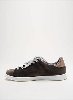 Adidași material neted toc plat până la 3 cm gri VICTORIA femeie